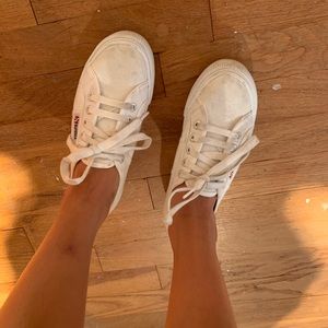 White womens superga platforms